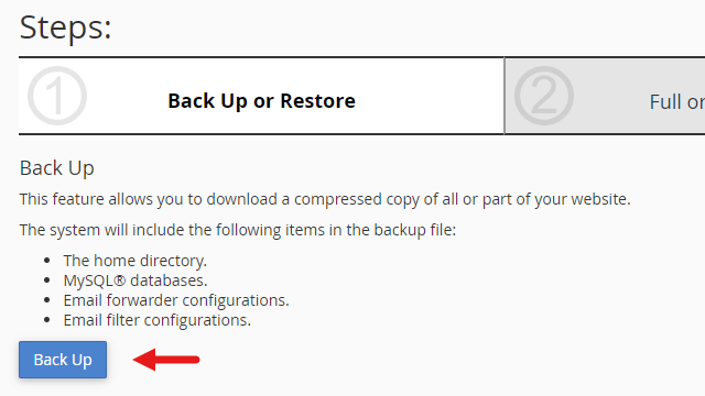 cPanel DNS zone export step 2