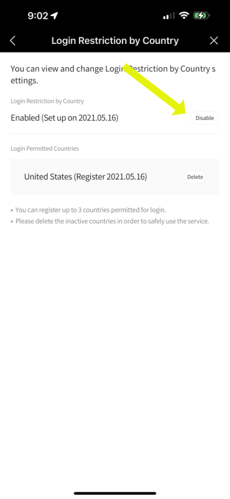 Login Restriction by Country - Step 4